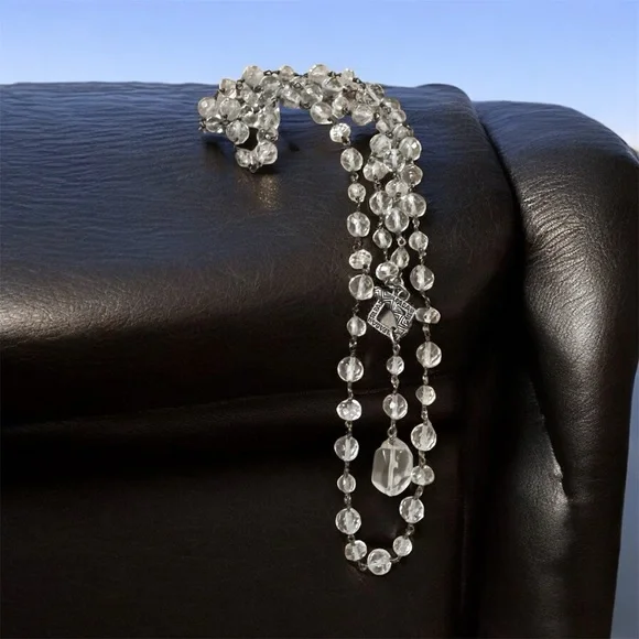 Silpada 925 Silver and Clear Beaded Necklace - Picture 4 of 5